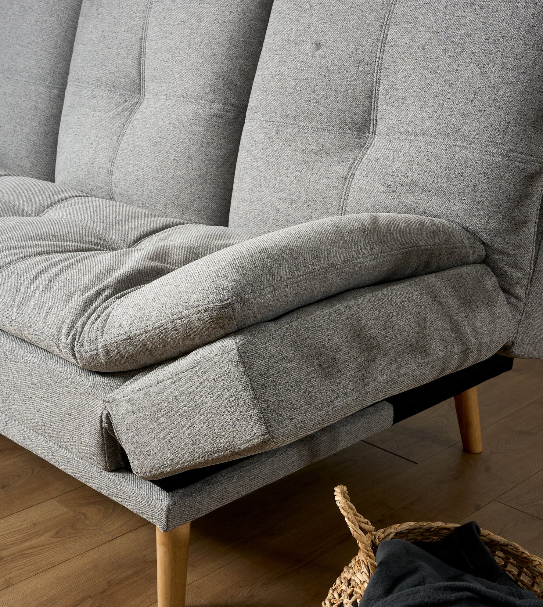 Soho Click Clack Sofa Bed | 4 - in - 1 Convertible 3 Seater | Light Grey - Bargainia.com - 5056150286219