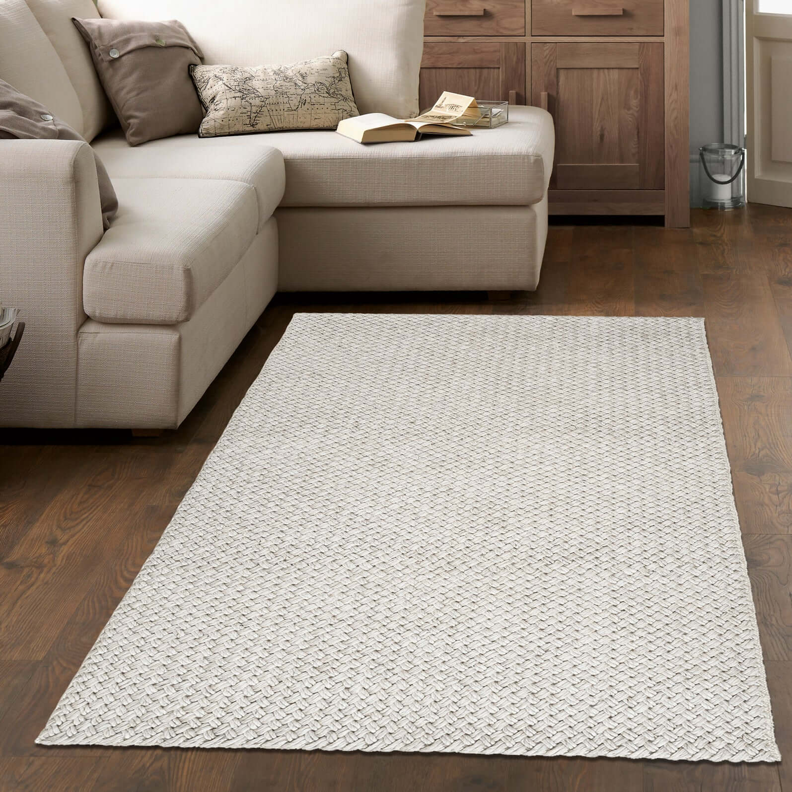Solid Design Recycled Low Pile Eco Rug | Nila - Bargainia.com - 5056584507942 - PET002001
