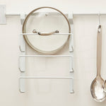 Sorello White Iron Hanging Pan Lid Rack - Bargainia.com - 5018705399539