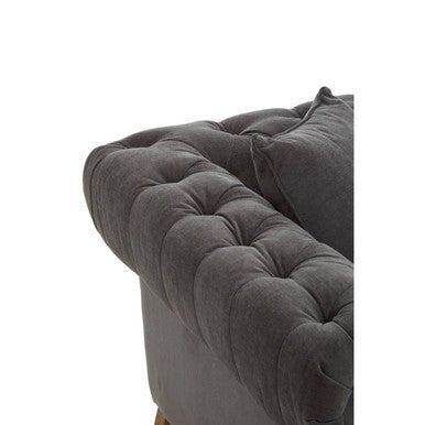 Spencer 2 Seat Grey Fabric Sofa - Bargainia.com - 