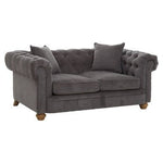 Spencer 2 Seat Grey Fabric Sofa - Bargainia.com - 