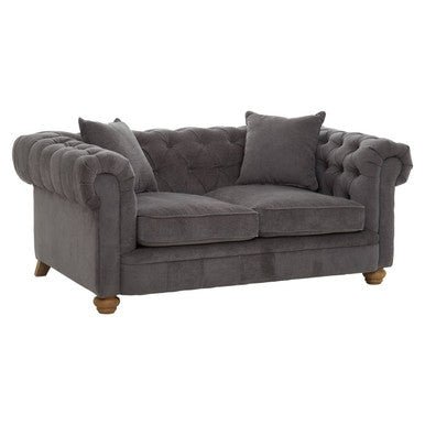 Spencer 2 Seat Grey Fabric Sofa - Bargainia.com - 
