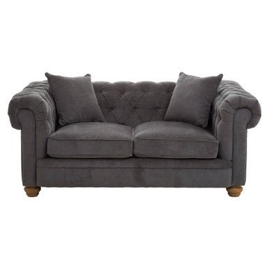 Spencer 2 Seat Grey Fabric Sofa - Bargainia.com - 