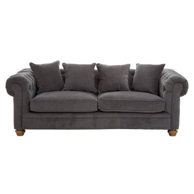 Spencer Three Seat Grey Fabric Sofa - Bargainia.com - 