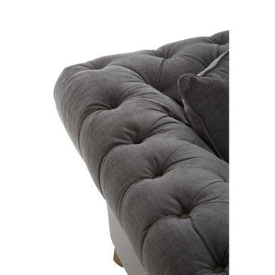 Spencer Three Seat Grey Fabric Sofa - Bargainia.com - 