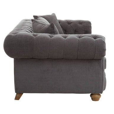 Spencer Three Seat Grey Fabric Sofa - Bargainia.com - 