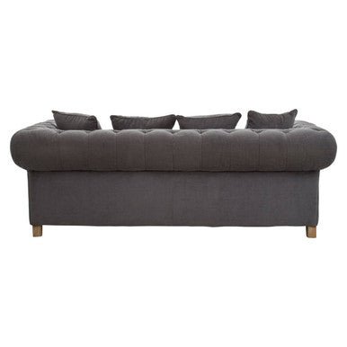 Spencer Three Seat Grey Fabric Sofa - Bargainia.com - 