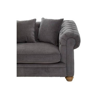 Spencer Three Seat Grey Fabric Sofa - Bargainia.com - 