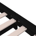 Stack Bed without Mattress Black 90x200 cm Solid Wood Pine - Bargainia.com - 