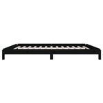Stack Bed without Mattress Black 90x200 cm Solid Wood Pine - Bargainia.com - 