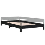 Stack Bed without Mattress Black 90x200 cm Solid Wood Pine - Bargainia.com - 
