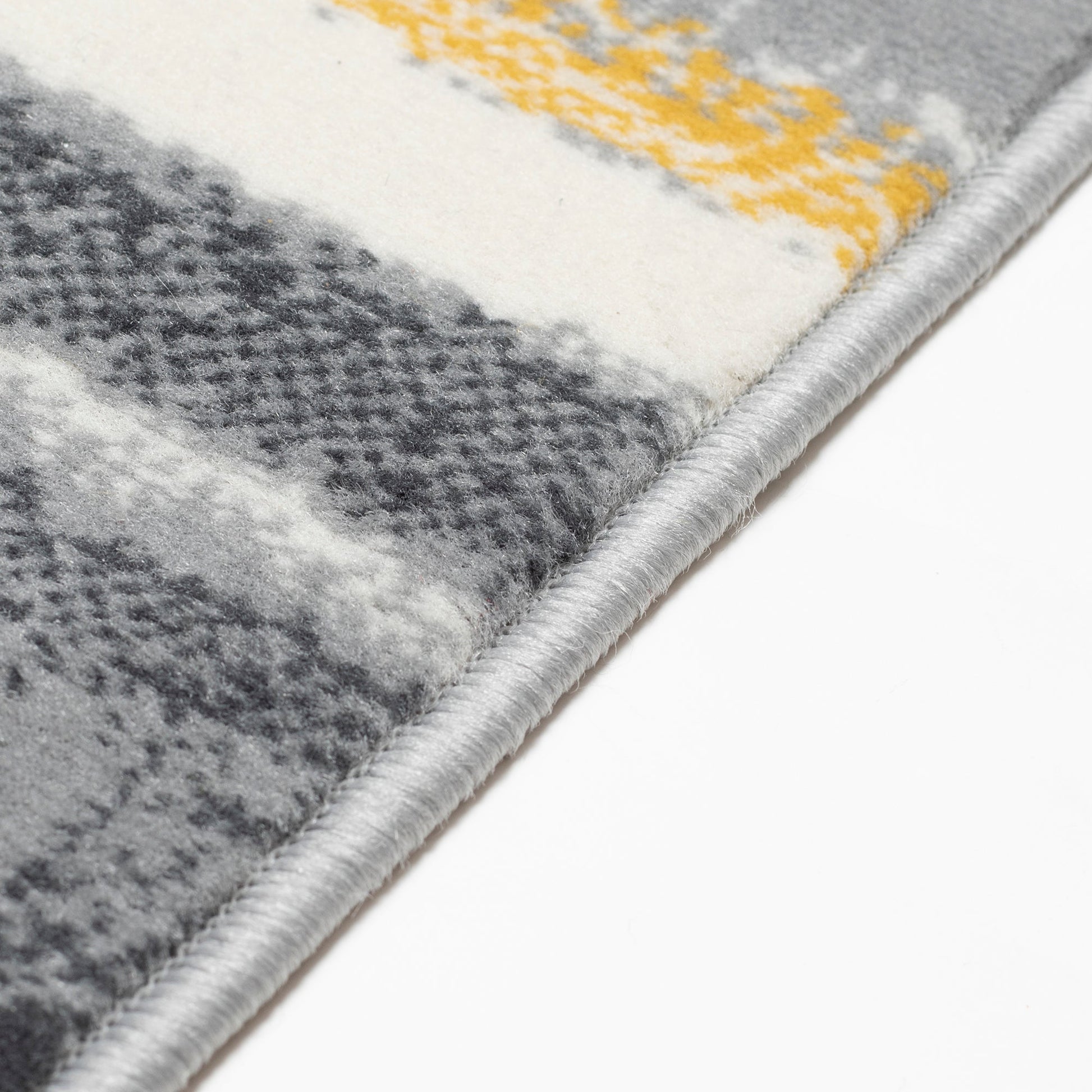 Stair Runner Hard Wearing Kitchen Mat - Texas Abstract Lines Yellow, Grey & White - Bargainia.com -  - RNR-TXS-3194-GB22-01FT-CST