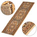 Stair Runner Hard Wearing Kitchen Mat - Texas Beige Traditional Medallion - Bargainia.com - 