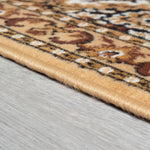 Stair Runner Hard Wearing Kitchen Mat - Texas Beige Traditional Medallion - Bargainia.com - 