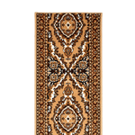 Stair Runner Hard Wearing Kitchen Mat - Texas Beige Traditional Medallion - Bargainia.com - 