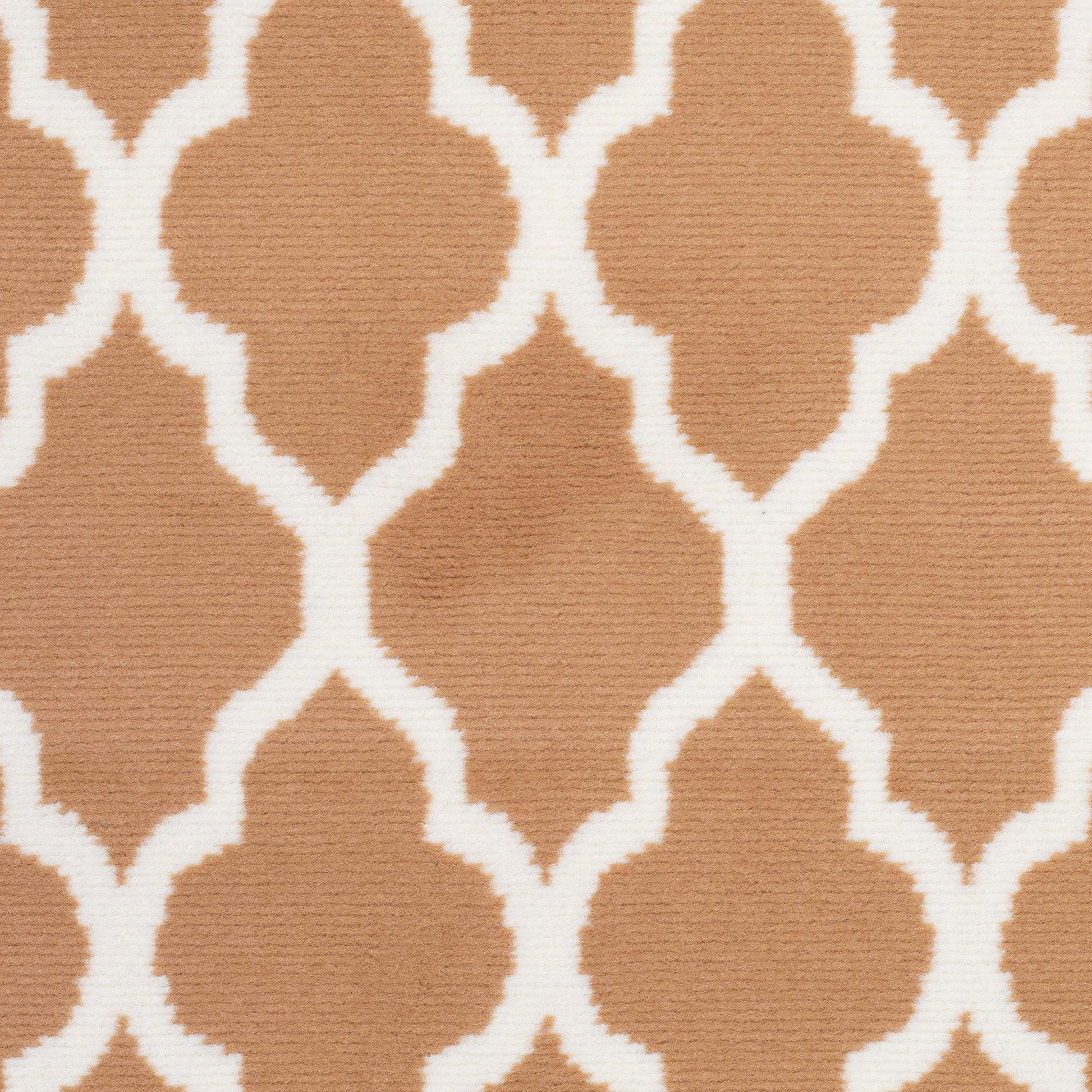 Stair Runner Hard Wearing Kitchen Mat - Texas Beige Trellis Stair Runner Rug Masters