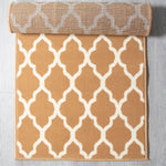 Stair Runner Hard Wearing Kitchen Mat - Texas Beige Trellis - Bargainia.com - 