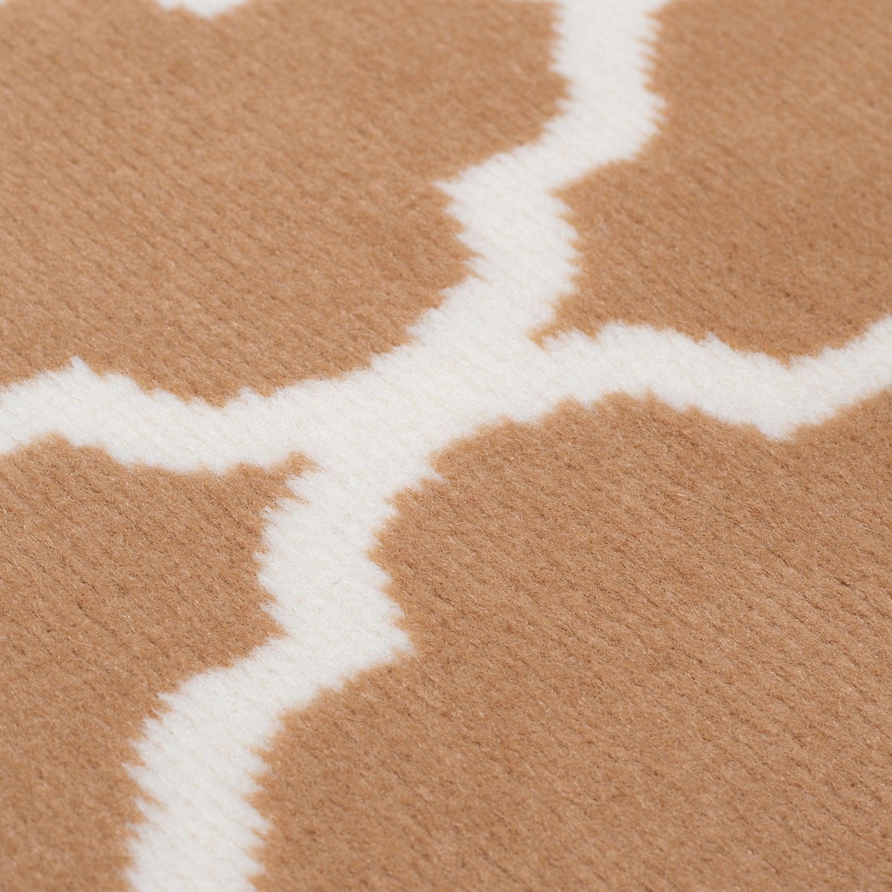 Stair Runner Hard Wearing Kitchen Mat - Texas Beige Trellis - Bargainia.com - 