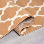 Stair Runner Hard Wearing Kitchen Mat - Texas Beige Trellis - Bargainia.com - 