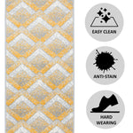 Stair Runner Hard Wearing Kitchen Mat - Texas Gold Chevron Stair Runner - Bargainia.com - 