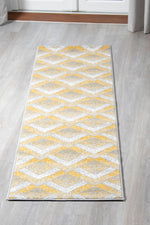 Stair Runner Hard Wearing Kitchen Mat - Texas Gold Chevron Stair Runner - Bargainia.com - 