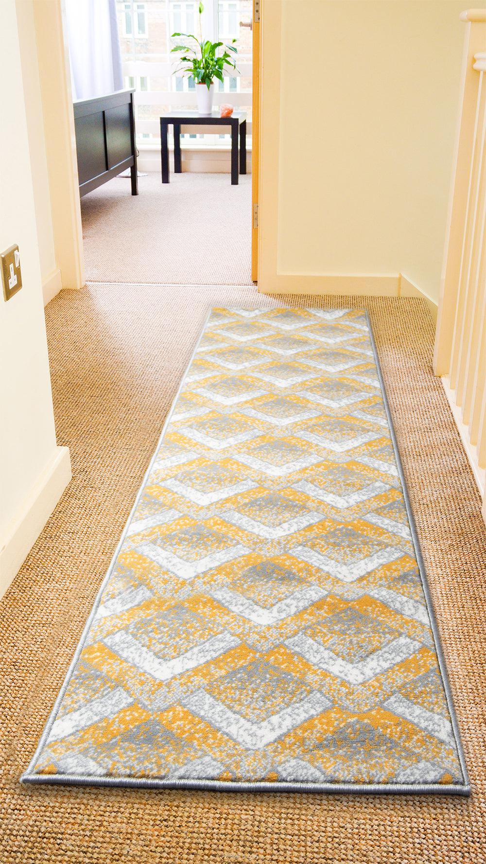 Stair Runner Hard Wearing Kitchen Mat - Texas Gold Chevron Stair Runner Stair Runner Rug Masters