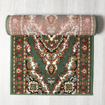 Stair Runner Hard Wearing Kitchen Mat - Texas Green Traditional Medallion - Bargainia.com - 