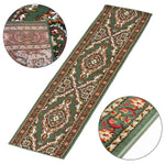 Stair Runner Hard Wearing Kitchen Mat - Texas Green Traditional Medallion - Bargainia.com - 