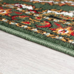 Stair Runner Hard Wearing Kitchen Mat - Texas Green Traditional Medallion - Bargainia.com - 