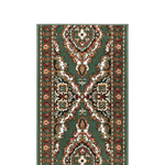 Stair Runner Hard Wearing Kitchen Mat - Texas Green Traditional Medallion - Bargainia.com - 