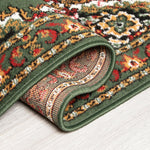 Stair Runner Hard Wearing Kitchen Mat - Texas Green Traditional Medallion - Bargainia.com - 