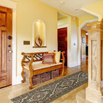 Stair Runner Hard Wearing Kitchen Mat - Texas Green Traditional Medallion - Bargainia.com - 