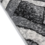 Stair Runner Hard Wearing Kitchen Mat - Texas Grey Chevron Stair Runner - Bargainia.com - 