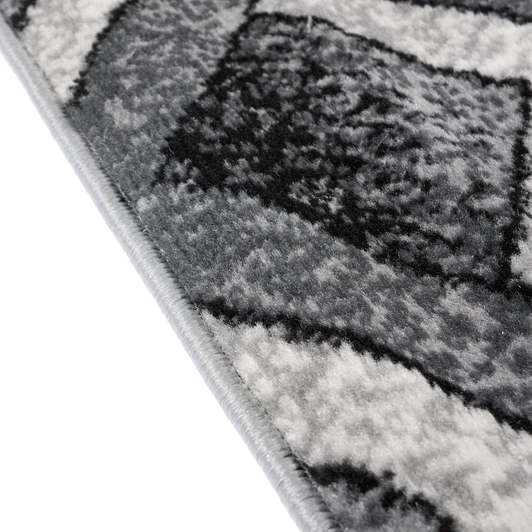 Stair Runner Hard Wearing Kitchen Mat - Texas Grey Chevron Stair Runner - Bargainia.com - 