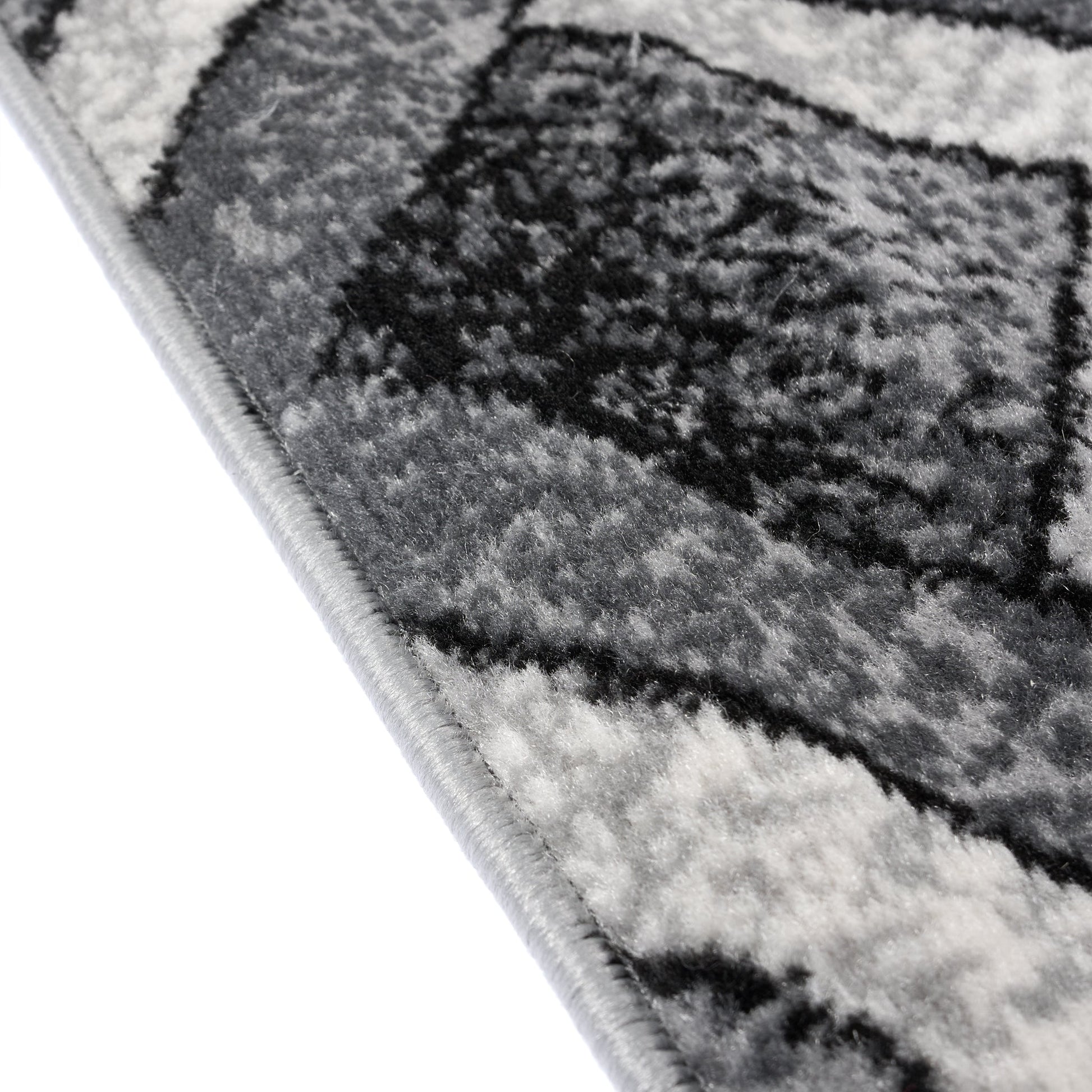 Stair Runner Hard Wearing Kitchen Mat - Texas Grey Chevron Stair Runner - Bargainia.com -  - RNR-TXS-3011-GB22-01FT-CST