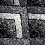 Stair Runner Hard Wearing Kitchen Mat - Texas Grey Chevron Stair Runner - Bargainia.com - 