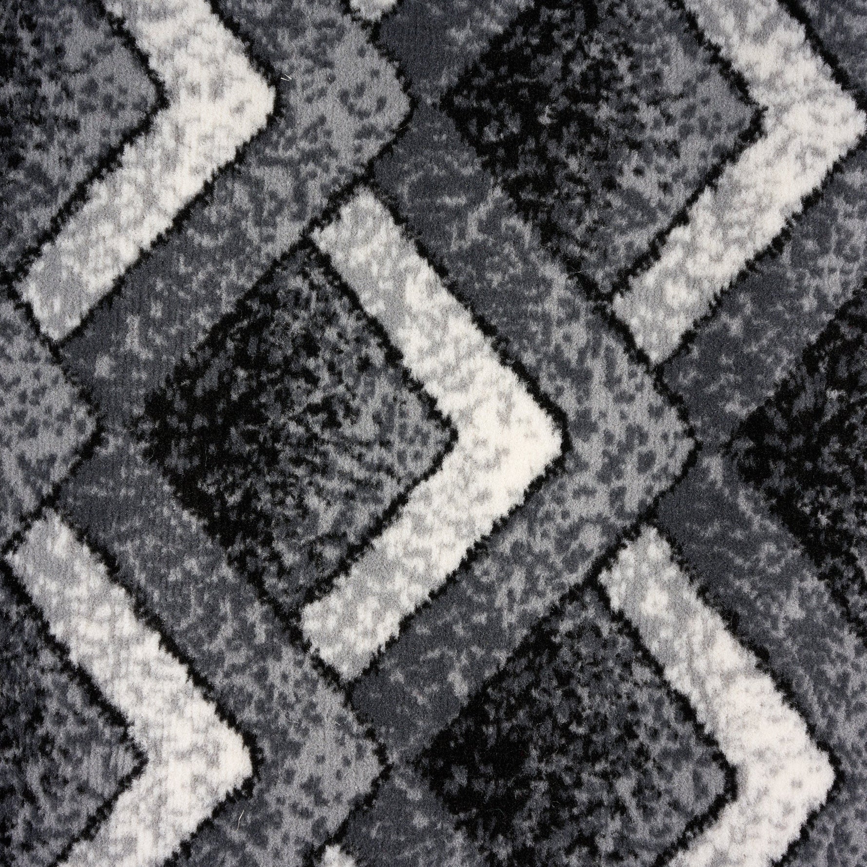 Stair Runner Hard Wearing Kitchen Mat - Texas Grey Chevron Stair Runner - Bargainia.com - 
