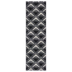 Stair Runner Hard Wearing Kitchen Mat - Texas Grey Chevron Stair Runner - Bargainia.com - 