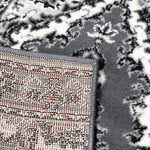 Stair Runner Hard Wearing Kitchen Mat - Texas Grey Traditional Medallion - Bargainia.com - 