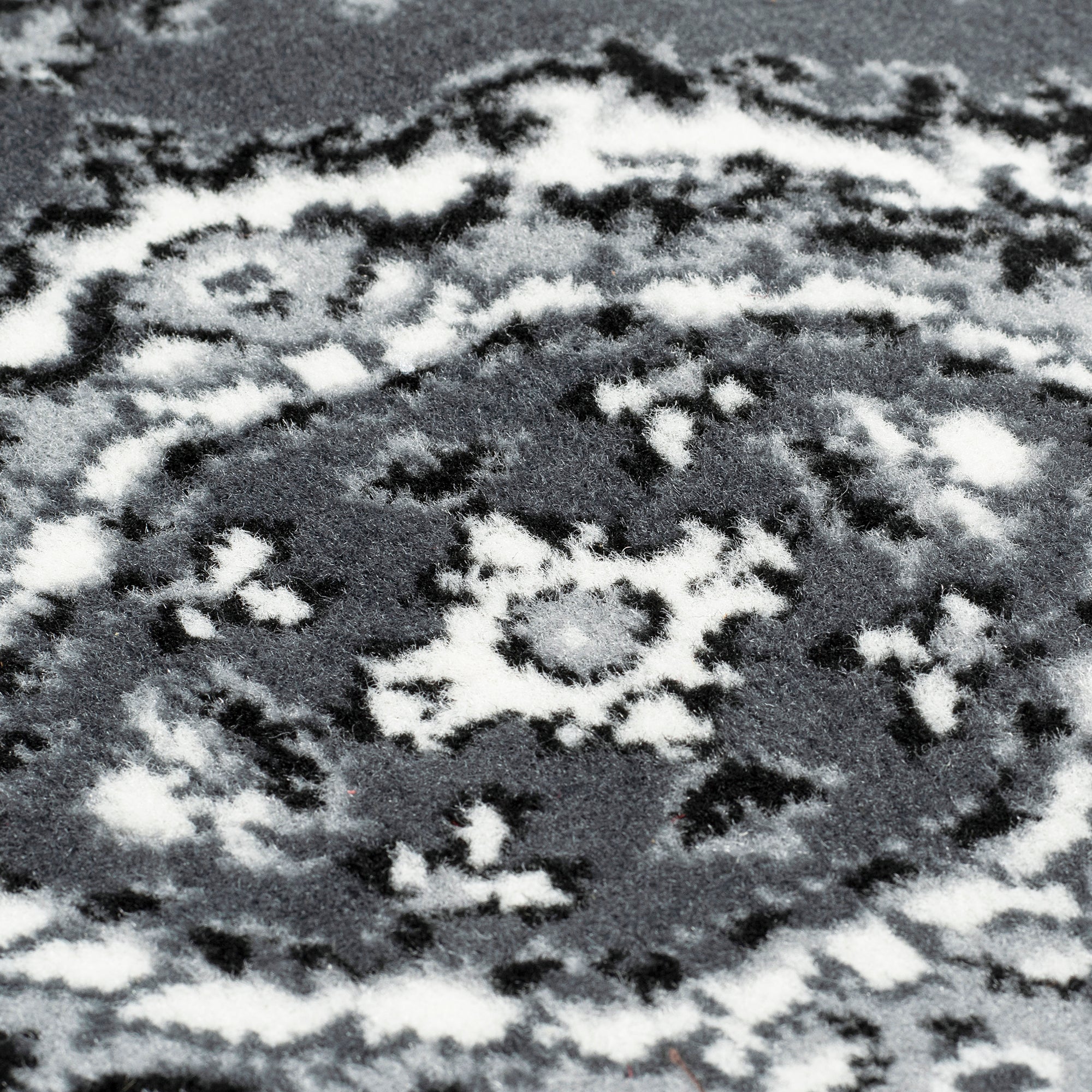 Stair Runner Hard Wearing Kitchen Mat - Texas Grey Traditional Medallion - Bargainia.com -  - RNR-TXS-1020-WS55-01FT-CST