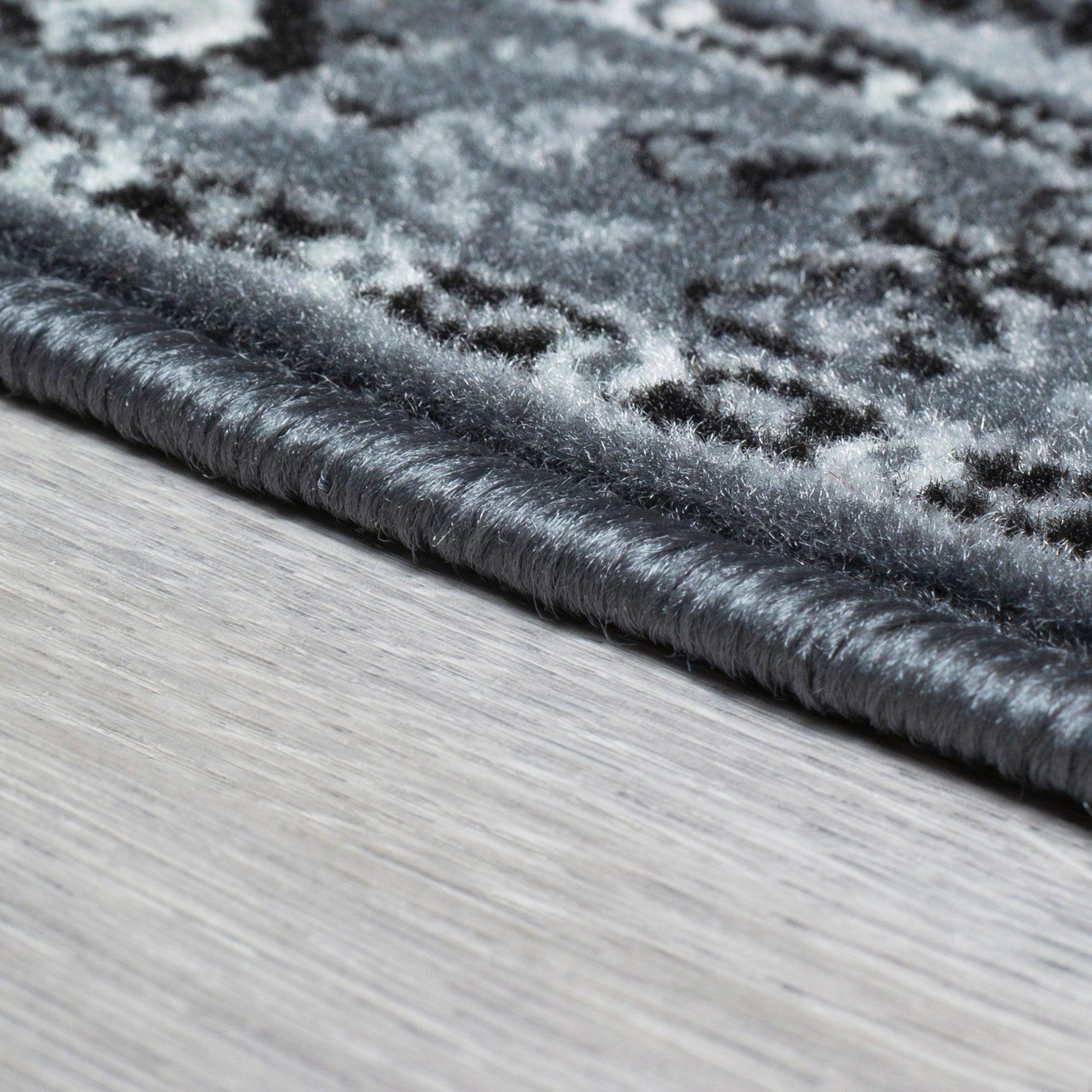 Stair Runner Hard Wearing Kitchen Mat - Texas Grey Traditional Medallion - Bargainia.com - 