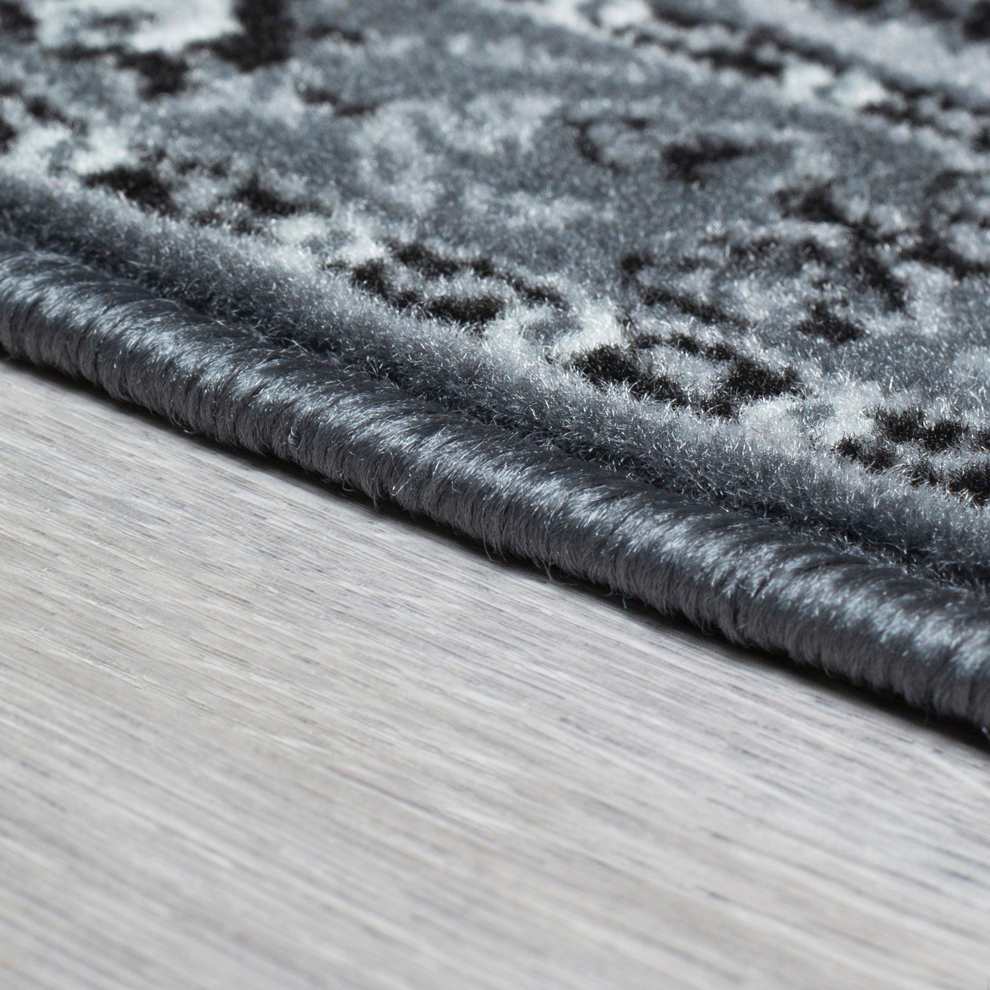 Stair Runner Hard Wearing Kitchen Mat - Texas Grey Traditional Medallion - Bargainia.com -  - RNR-TXS-1020-WS55-01FT-CST