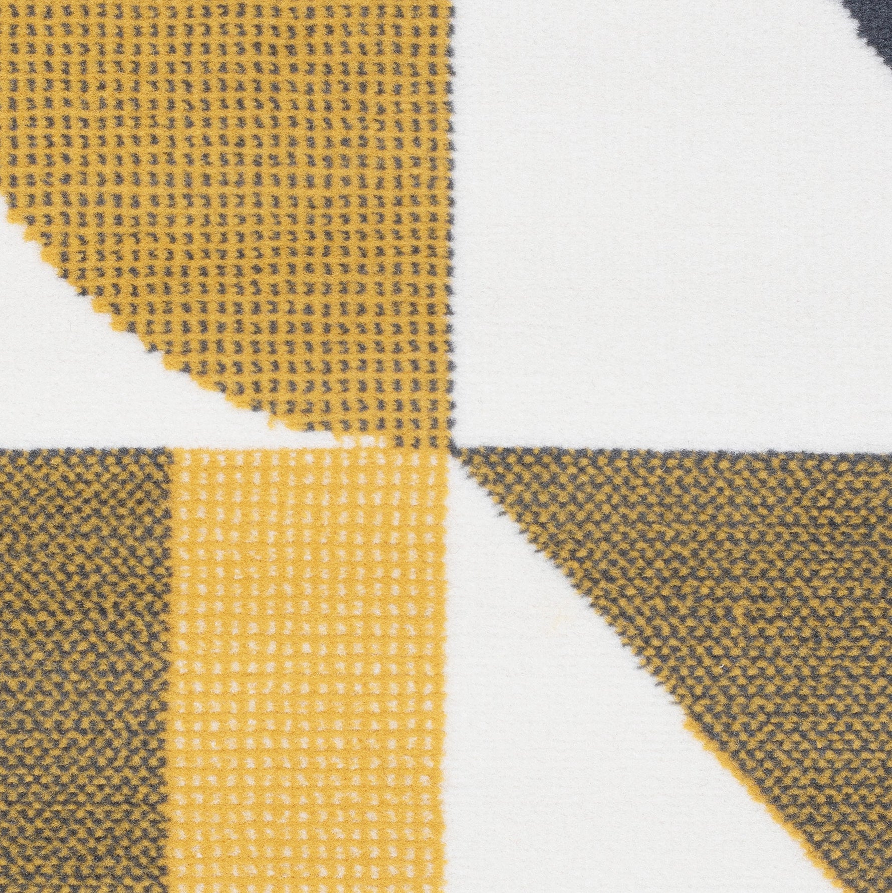 Stair Runner Hard Wearing Kitchen Mat - Texas Mustard & Navy Art Deco - Bargainia.com - 