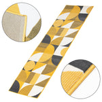 Stair Runner Hard Wearing Kitchen Mat - Texas Mustard & Navy Art Deco - Bargainia.com - 