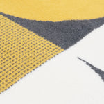 Stair Runner Hard Wearing Kitchen Mat - Texas Mustard & Navy Art Deco - Bargainia.com - 