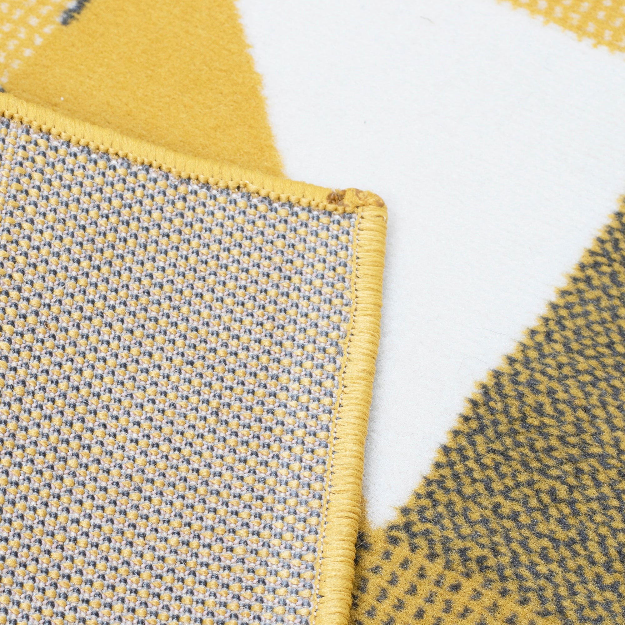 Stair Runner Hard Wearing Kitchen Mat - Texas Mustard & Navy Art Deco Stair Runner Rug Masters