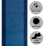 Stair Runner Hard Wearing Kitchen Mat - Texas Navy Border - Bargainia.com - 