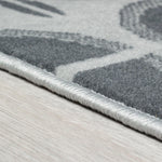 Stair Runner Hard Wearing Kitchen Mat - Texas Pink & Grey Floral Tiles - Bargainia.com - 