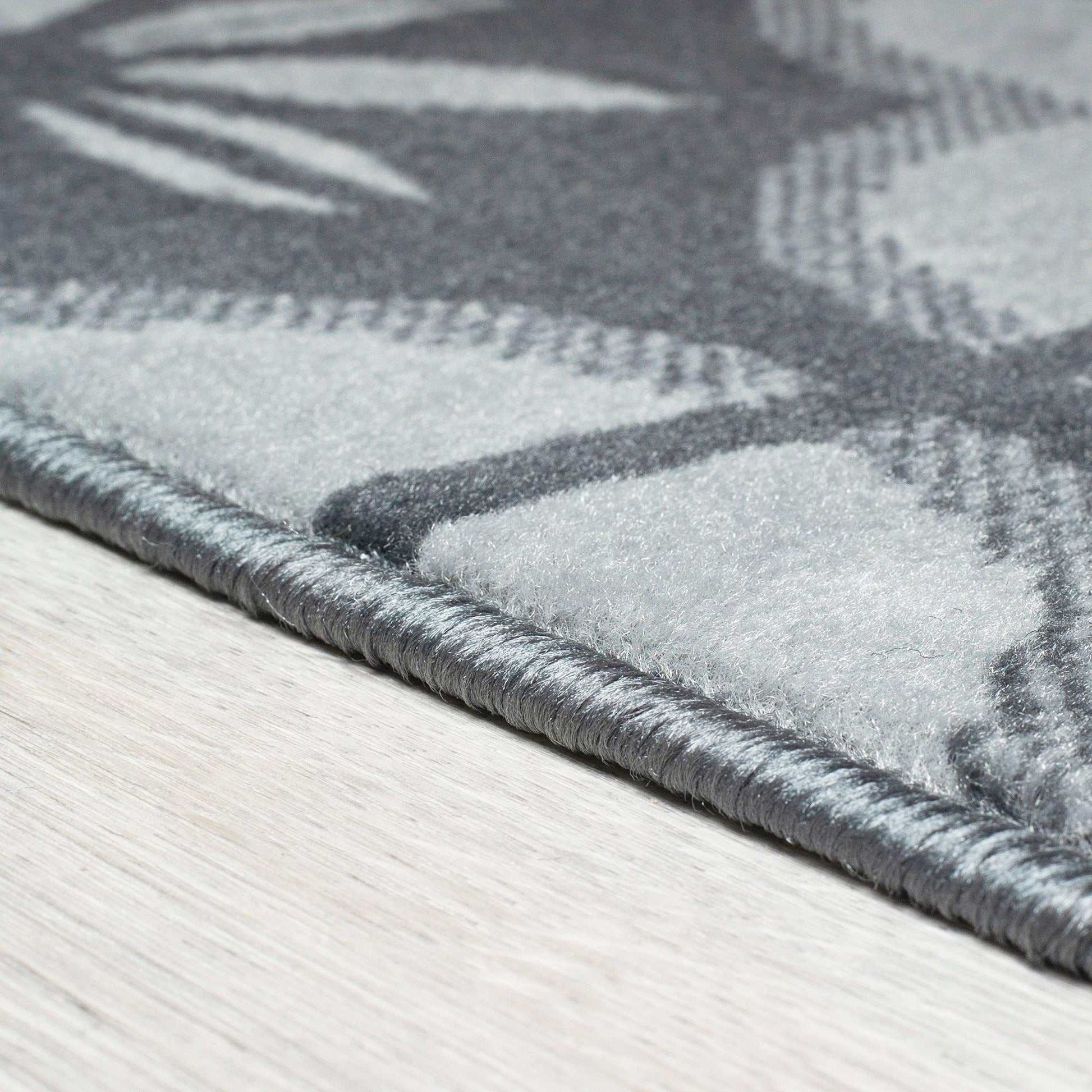 Stair Runner Hard Wearing Kitchen Mat - Texas Pink & Grey Floral Tiles Stair Runner Rug Masters