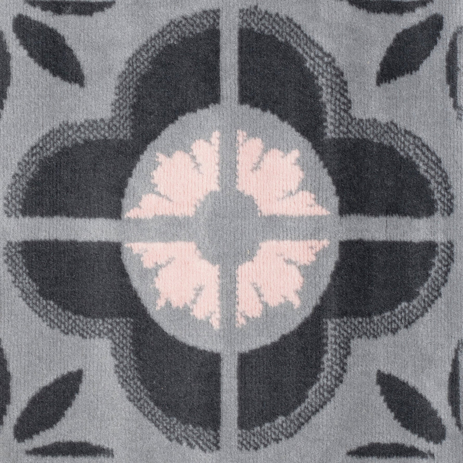 Stair Runner Hard Wearing Kitchen Mat - Texas Pink & Grey Floral Tiles - Bargainia.com - 